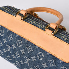 Load the image into the gallery viewer. 新品同様 LOUIS VUITTON ルイヴィトン ネオスピーディ ハンドバッグ M95019 モノグラム デニム インディゴブルー ゴールド金具 中古 4a006512