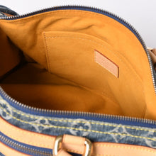 Load the image into the gallery viewer. 新品同様 LOUIS VUITTON ルイヴィトン ネオスピーディ ハンドバッグ M95019 モノグラム デニム インディゴブルー ゴールド金具 中古 4a006512