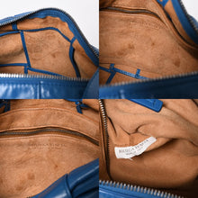 Load the image into the gallery viewer. 極美品 BOTTEGA VENETA ボッテガヴェネタ アルコ カメラバッグ ショルダーバッグ 731165VCQ714424 カーフスキン レザー ブルー 中古 4a006219
