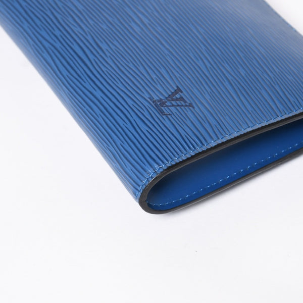 Very Good Condition LOUIS VUITTON Pochette Accessoire One Shoulder Bag M52945 Epi Leather Blue Used 4a006075