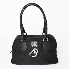 極美品 Christian Dior クリスチャンディオール ラブリー ハンドバッグ 02-BO-0097 トロッター ブラック ガリアーノ期 中古 4a006210