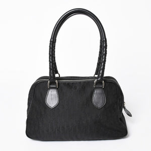 極美品 Christian Dior クリスチャンディオール ラブリー ハンドバッグ 02-BO-0097 トロッター ブラック ガリアーノ期 中古 4a006210