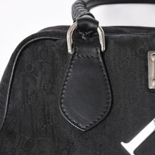 Load the image into the gallery viewer. 極美品 Christian Dior クリスチャンディオール ラブリー ハンドバッグ 02-BO-0097 トロッター ブラック ガリアーノ期 中古 4a006210