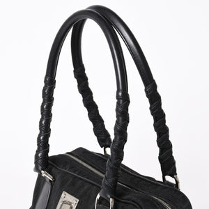 極美品 Christian Dior クリスチャンディオール ラブリー ハンドバッグ 02-BO-0097 トロッター ブラック ガリアーノ期 中古 4a006210