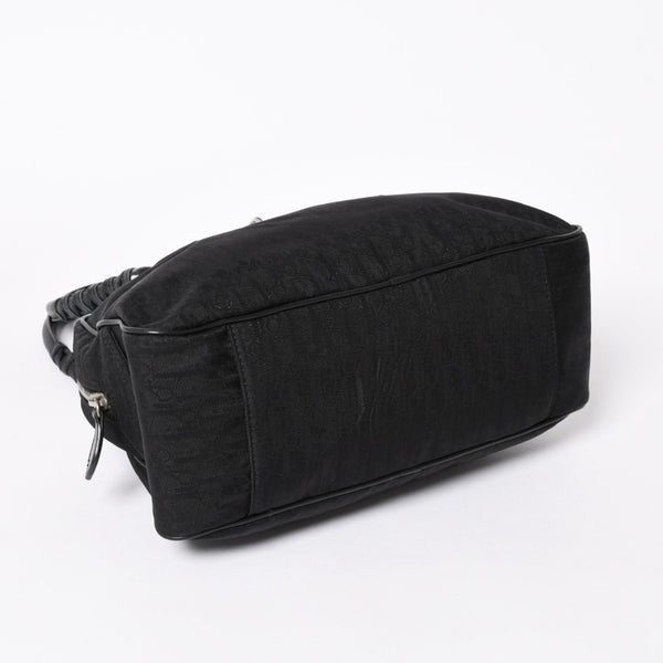 極美品 Christian Dior クリスチャンディオール ラブリー ハンドバッグ 02-BO-0097 トロッター ブラック ガリアーノ期 中古 4a006210
