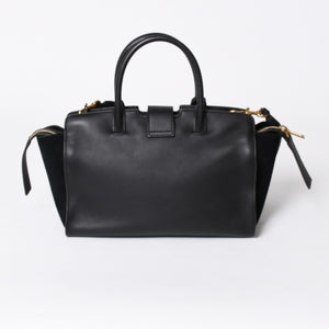 新品同様品 YVES SAINT LAURENT イヴサンローラン ベイビーカバス 2WAYバッグ ハンドバッグ ショルダーバッグ ブラック ゴールド金具 中古 4a006229