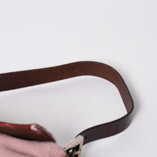 Load the image into the gallery viewer. 極美品 FENDI フェンディ マンマバケット ハラコ レザー ショルダーバッグ 2308-26424-099 ピンク ブラウン シルバー金具 中古 4a006149