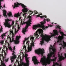 画像をギャラリービューアに読み込む, BALENCIAGA バレンシアガ ショルダーバッグ CRUSH クラッシュ M レオパード柄 ピンク ブラック 716393 美品 中古 4a005040