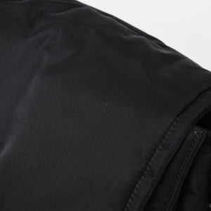 極美品 PRADA プラダ ポコノ ショルダーバッグ トライアングルロゴ 三角ロゴ ナイロン ブラック シルバー金具 中古 4a006214