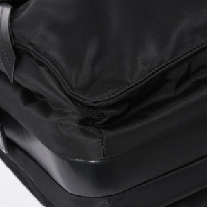 極美品 PRADA プラダ ポコノ ショルダーバッグ トライアングルロゴ 三角ロゴ ナイロン ブラック シルバー金具 中古 4a006214