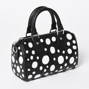 新品同様 LOUIS VUITTON ルイヴィトン ナノ スピーディー ハンドバッグ 草間彌生 モノグラム アンプラント M81910 ブラック 中古 4a006239