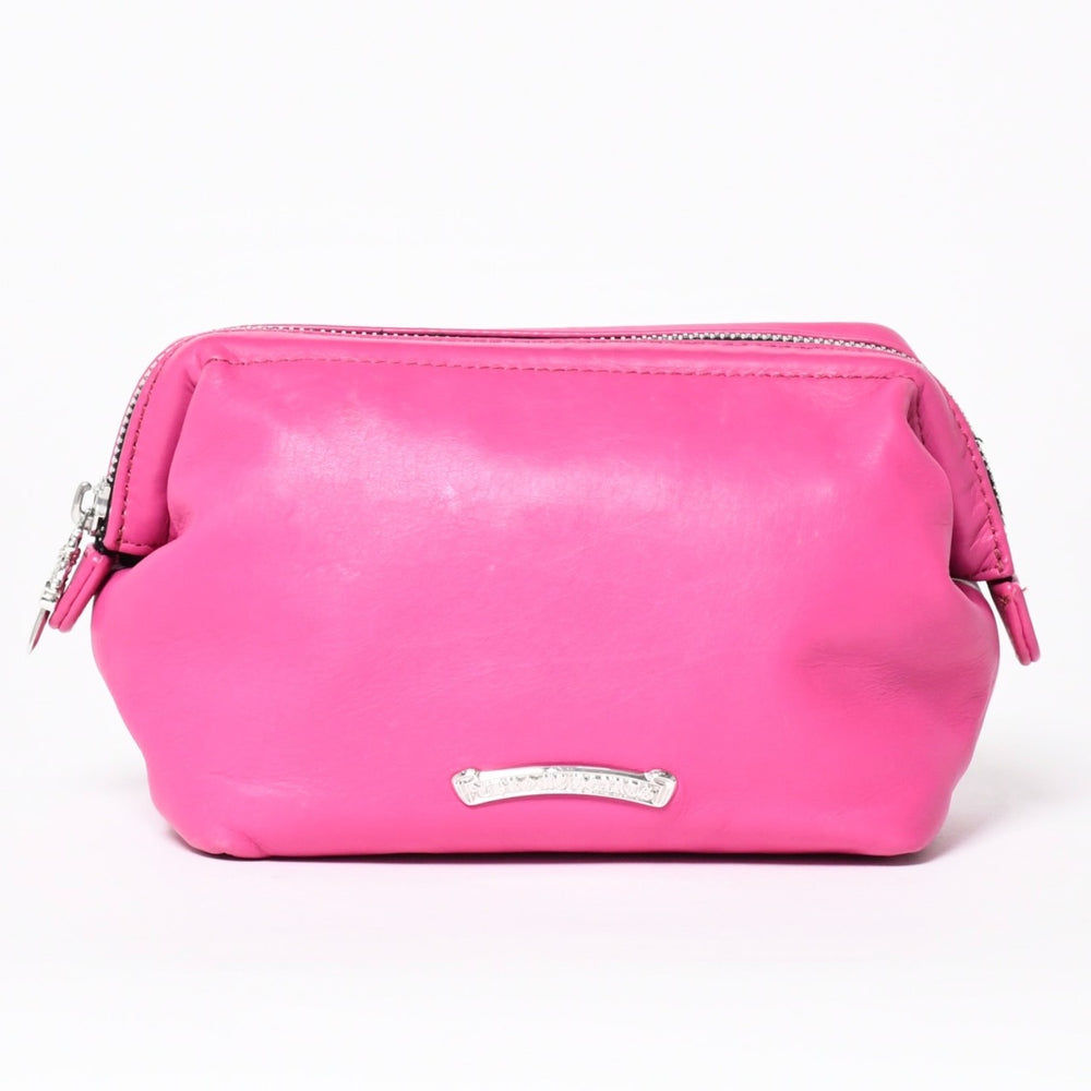 CHROME HEARTS クロムハーツ COSMETIC POUCH コスメティック ポーチ CHプラスパッチ 1パッチ ダガー シルバー925 美品 中古 4a006262