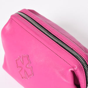 CHROME HEARTS クロムハーツ COSMETIC POUCH コスメティック ポーチ CHプラスパッチ 1パッチ ダガー シルバー925 美品 中古 4a006262