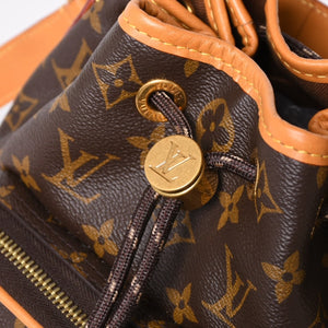 極美品 LOUIS VUITTON ルイヴィトン ノエ カーゴ バケットバッグ ショルダーバッグ M14017 ブラウン ゴールド金具 中古 4a006240