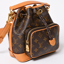 Load the image into the gallery viewer. 極美品 LOUIS VUITTON ルイヴィトン ノエ カーゴ バケットバッグ ショルダーバッグ M14017 ブラウン ゴールド金具 中古 4a006240