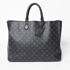 極美品 LOUIS VUITTON ルイヴィトン グラン サック トートバッグ M44733 モノグラムエクリプス ブラック シルバー金具 中古 4a006217