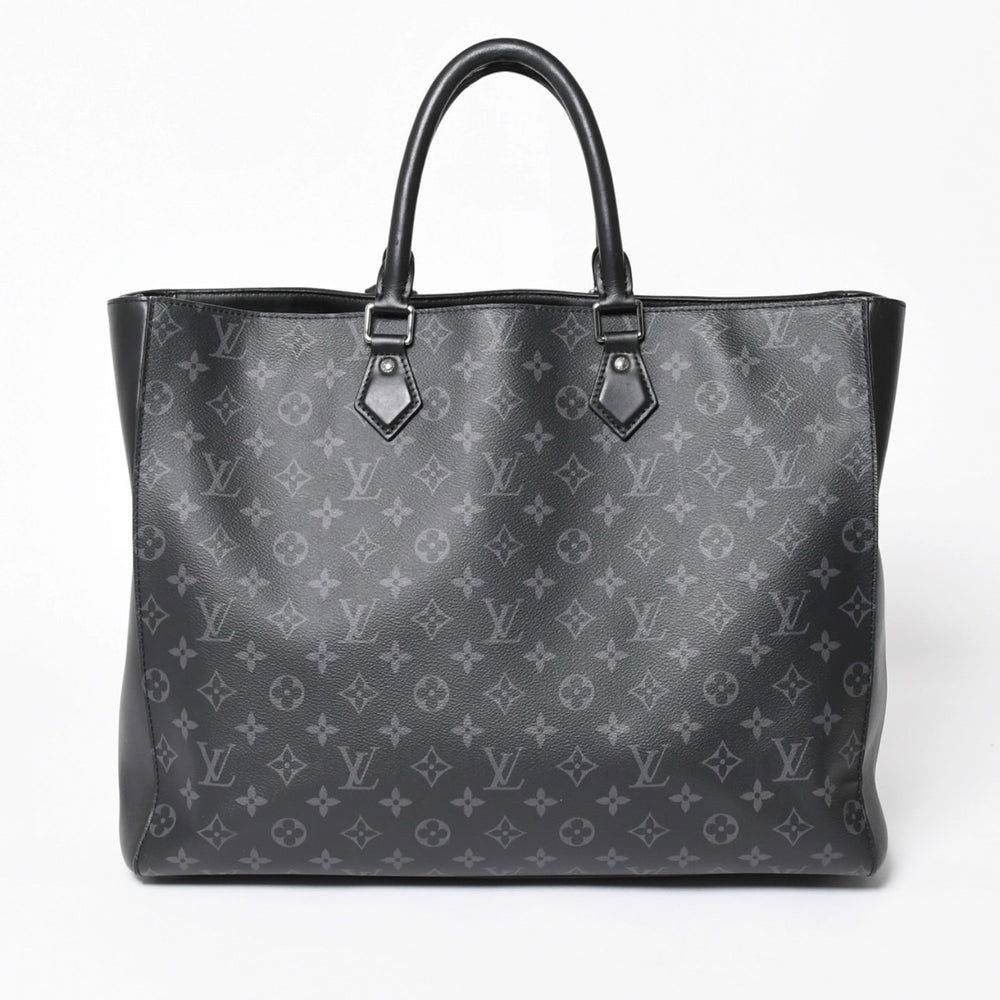 極美品 LOUIS VUITTON ルイヴィトン グラン サック トートバッグ M44733 モノグラムエクリプス ブラック シルバー金具 中古 4a006217