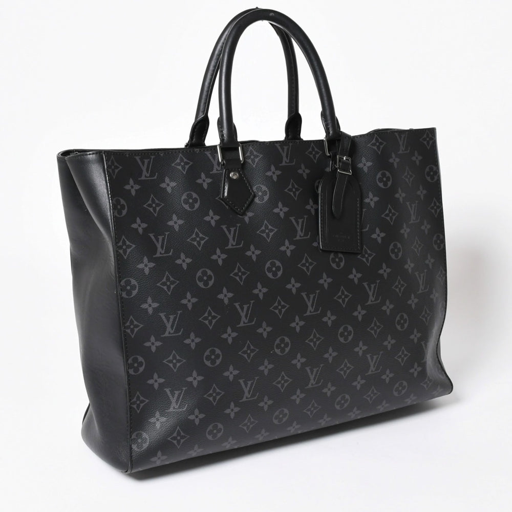 極美品 LOUIS VUITTON ルイヴィトン グラン サック トートバッグ M44733 モノグラムエクリプス ブラック シルバー金具 中古 4a006217