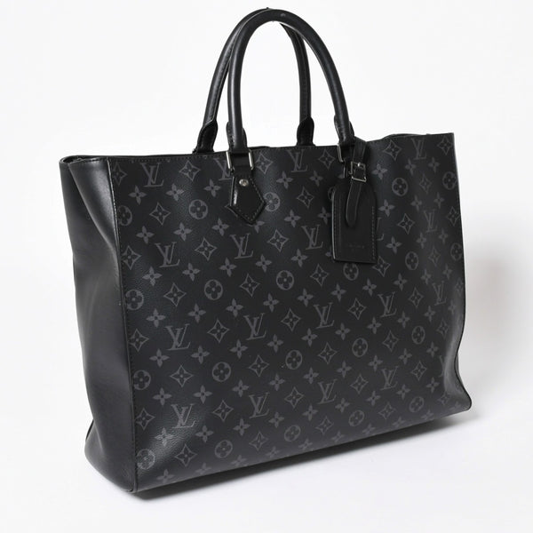 極美品 LOUIS VUITTON ルイヴィトン グラン サック トートバッグ M44733 モノグラムエクリプス ブラック シルバー金具 中古 4a006217
