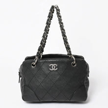 画像をギャラリービューアに読み込む, 極美品 CHANEL シャネル ワイルドステッチ チェーントートバッグ 10番台 ココマーク キャビアスキン ブラック 中古 4a006232