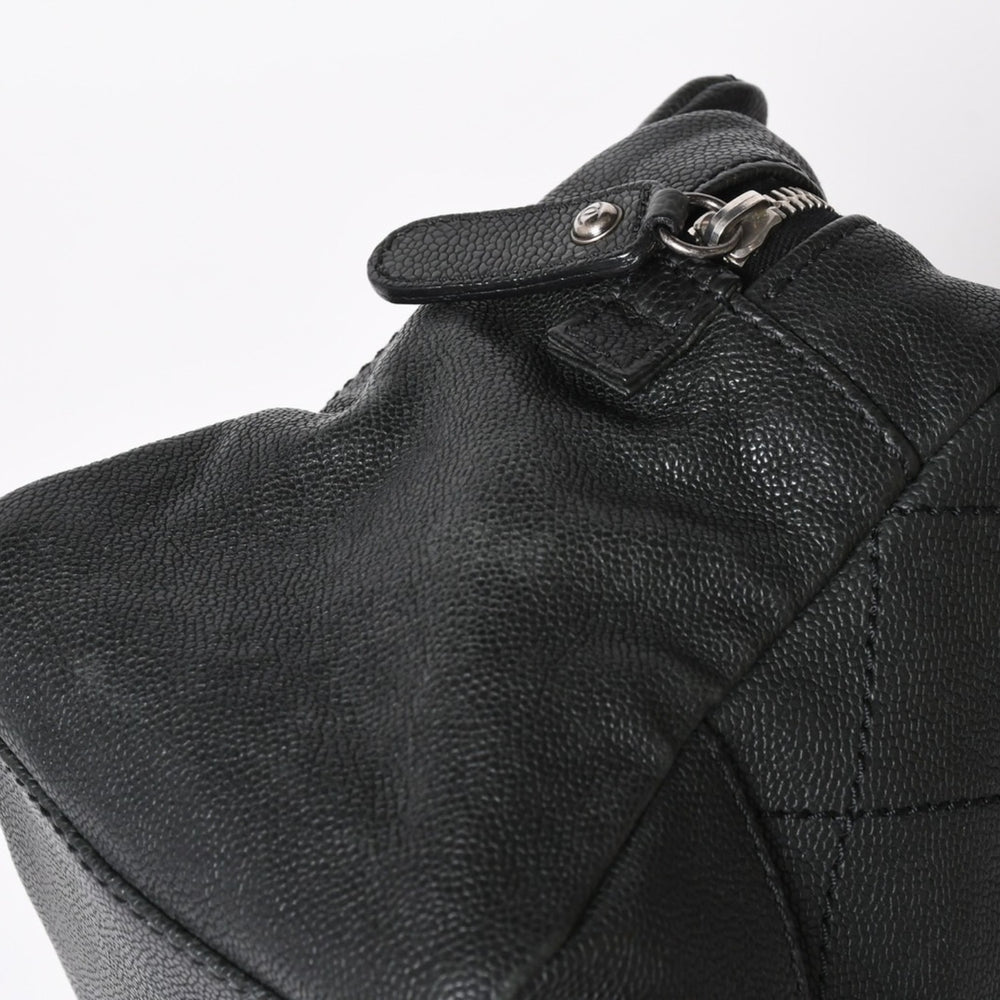 Very good condition CHANEL Wild Stitch Chain Tote Bag No. 10 Coco Mark Caviar Skin Black Used 4a006232