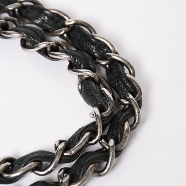 極美品 CHANEL シャネル ワイルドステッチ チェーントートバッグ 10番台 ココマーク キャビアスキン ブラック 中古 4a006232