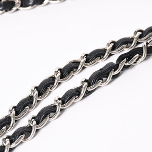 極美品 CHANEL シャネル デカマトラッセ30 Wフラップ Wチェーンショルダーバッグ 16番台 ココマーク キャビアスキン ブラック 中古 4a006242