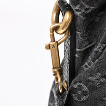 Load the image into the gallery viewer. 新品同様 LOUIS VUITTON ルイヴィトン ハンドバッグ モノグラムデニム ネオカヴィGM M95352 ブラック レザー 2way仕様 ゴールド金具 中古 4a006255