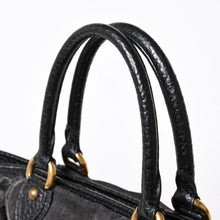 Load the image into the gallery viewer. 新品同様 LOUIS VUITTON ルイヴィトン ハンドバッグ モノグラムデニム ネオカヴィGM M95352 ブラック レザー 2way仕様 ゴールド金具 中古 4a006255