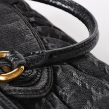 Load the image into the gallery viewer. 新品同様 LOUIS VUITTON ルイヴィトン ハンドバッグ モノグラムデニム ネオカヴィGM M95352 ブラック レザー 2way仕様 ゴールド金具 中古 4a006255