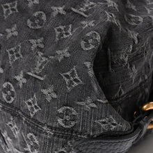 Load the image into the gallery viewer. 新品同様 LOUIS VUITTON ルイヴィトン ハンドバッグ モノグラムデニム ネオカヴィGM M95352 ブラック レザー 2way仕様 ゴールド金具 中古 4a006255