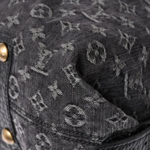 Load the image into the gallery viewer. 新品同様 LOUIS VUITTON ルイヴィトン ハンドバッグ モノグラムデニム ネオカヴィGM M95352 ブラック レザー 2way仕様 ゴールド金具 中古 4a006255