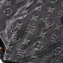 Load the image into the gallery viewer. 新品同様 LOUIS VUITTON ルイヴィトン ハンドバッグ モノグラムデニム ネオカヴィGM M95352 ブラック レザー 2way仕様 ゴールド金具 中古 4a006255