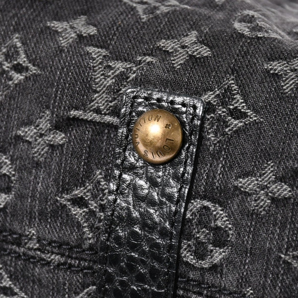 新品同様 LOUIS VUITTON ルイヴィトン ハンドバッグ モノグラムデニム ネオカヴィGM M95352 ブラック レザー 2way仕様 ゴールド金具 中古 4a006255