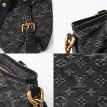 Load the image into the gallery viewer. 新品同様 LOUIS VUITTON ルイヴィトン ハンドバッグ モノグラムデニム ネオカヴィGM M95352 ブラック レザー 2way仕様 ゴールド金具 中古 4a006255