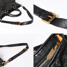 Load the image into the gallery viewer. 新品同様 LOUIS VUITTON ルイヴィトン ハンドバッグ モノグラムデニム ネオカヴィGM M95352 ブラック レザー 2way仕様 ゴールド金具 中古 4a006255