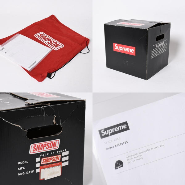Supreme×SIMPSON Supreme Simpson Street Bandit Helmet Size M 16AW Black Good Condition Used 4a005218