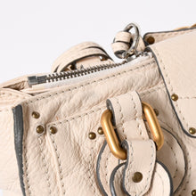 Load the image into the gallery viewer. 極美品 CHLOE クロエ パディントン ハンドバッグ 01-09-51-5811 ルーマニア製 レザー アイボリー ゴールド金具 中古 4a006212