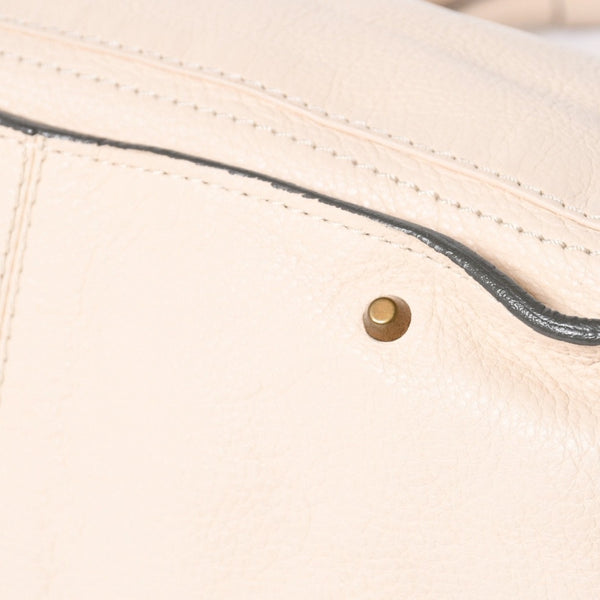 極美品 CHLOE クロエ パディントン ハンドバッグ 01-09-51-5811 ルーマニア製 レザー アイボリー ゴールド金具 中古 4a006212