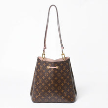 Load the image into the gallery viewer. 極美品 LOUIS VUITTON ルイヴィトン ネオノエMM ショルダーバッグ M44022 モノグラム ブラウン ピンク ゴールド金具 中古 4a006208