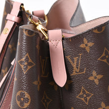 Load the image into the gallery viewer. 極美品 LOUIS VUITTON ルイヴィトン ネオノエMM ショルダーバッグ M44022 モノグラム ブラウン ピンク ゴールド金具 中古 4a006208