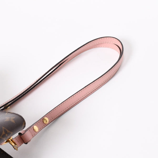 極美品 LOUIS VUITTON ルイヴィトン ネオノエMM ショルダーバッグ M44022 モノグラム ブラウン ピンク ゴールド金具 中古 4a006208