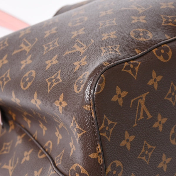 極美品 LOUIS VUITTON ルイヴィトン ネオノエMM ショルダーバッグ M44022 モノグラム ブラウン ピンク ゴールド金具 中古 4a006208