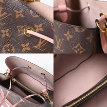 Load the image into the gallery viewer. 極美品 LOUIS VUITTON ルイヴィトン ネオノエMM ショルダーバッグ M44022 モノグラム ブラウン ピンク ゴールド金具 中古 4a006208
