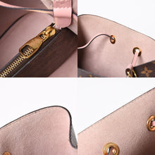 Load the image into the gallery viewer. 極美品 LOUIS VUITTON ルイヴィトン ネオノエMM ショルダーバッグ M44022 モノグラム ブラウン ピンク ゴールド金具 中古 4a006208