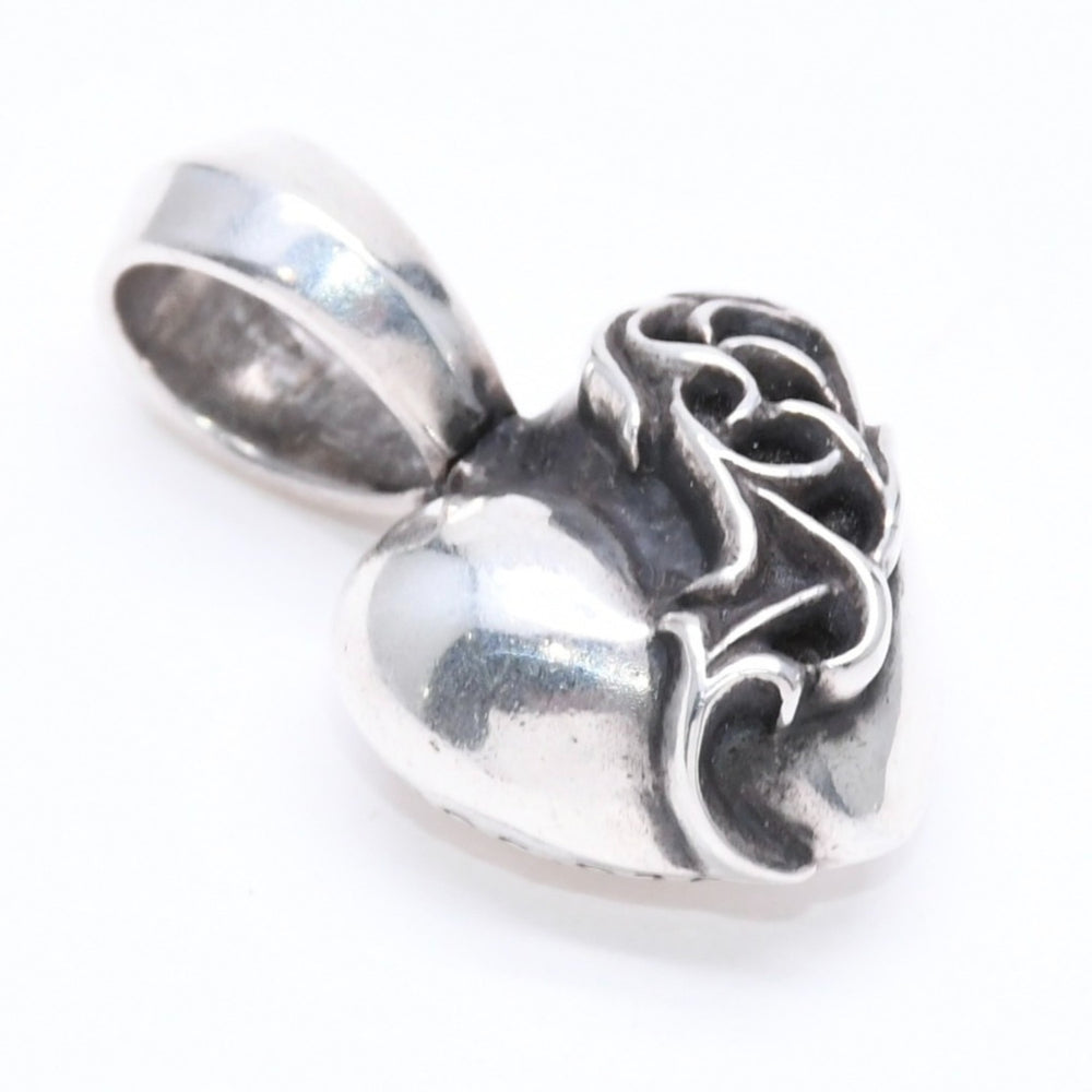 極美品 CHROME HEARTS クロムハーツ HEART WITH JUMP RING ハート ウィズ ジャンプリング ペンダントトップ 重量約12.84 中古 4a006264