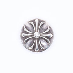 極美品 CHROME HEARTS クロムハーツ クロスボールボタン ヘアバンド用 コンチョ 重量約12.75g 2008/.925刻印 シルバー925 中古 4a006289
