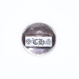 極美品 CHROME HEARTS クロムハーツ クロスボールボタン ヘアバンド用 コンチョ 重量約12.75g 2008/.925刻印 シルバー925 中古 4a006289