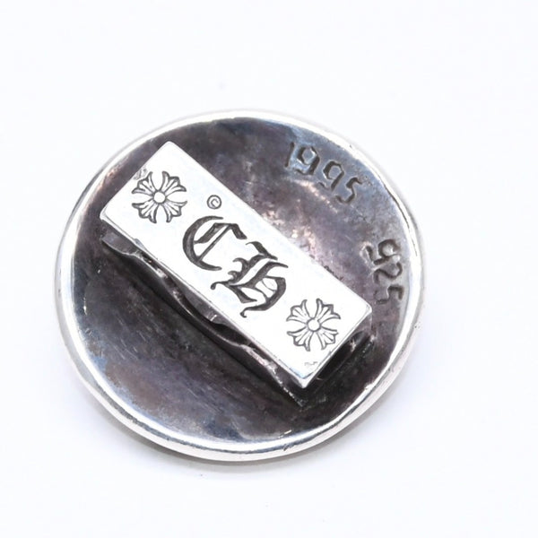 極美品 CHROME HEARTS クロムハーツ クロスボールボタン ヘアバンド用 コンチョ 重量約12.75g 2008/.925刻印 シルバー925 中古 4a006289