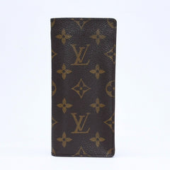 極美品 LOUIS VUITTTON ルイヴィトン モノグラム キャンバス エテュイリュネットサンプール メガネケース ブラウン M62962 中古 4a006101